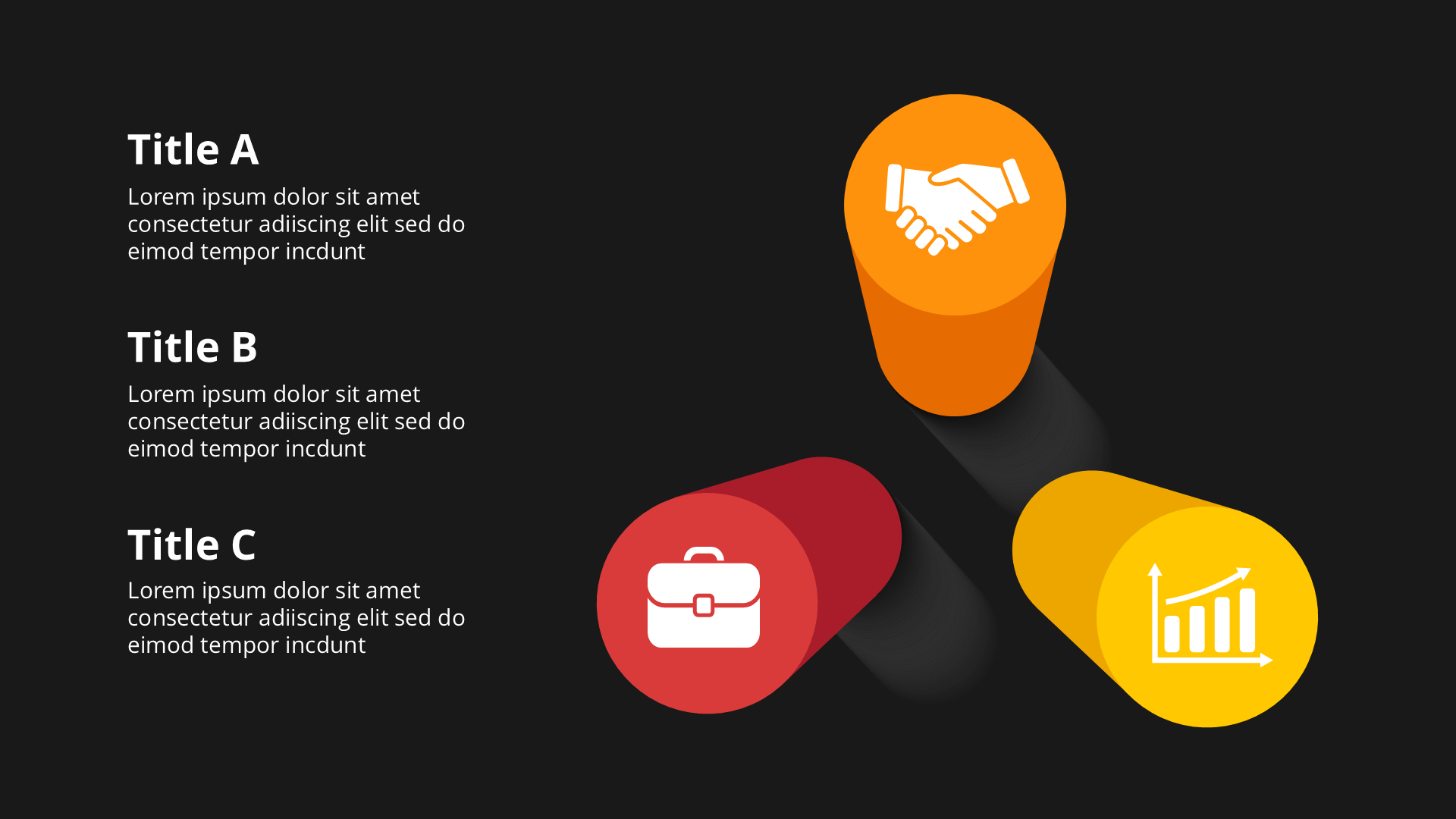 3D Infographics Dark slide 8